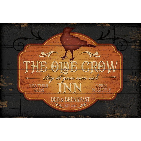 The Olde Crow Inn White Modern Wood Framed Art Print by Pugh, Jennifer