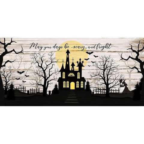 May Your Days be Scary Gold Ornate Wood Framed Art Print with Double Matting by Pugh, Jennifer