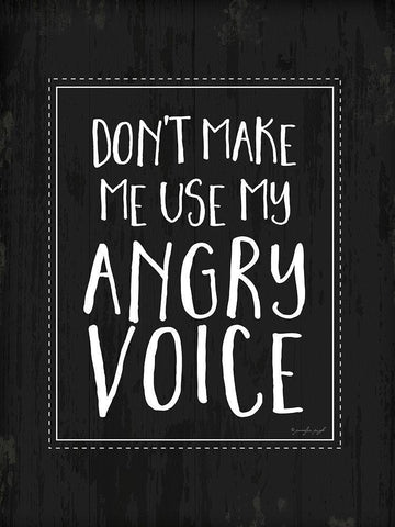 Angry Voice Black Ornate Wood Framed Art Print with Double Matting by Pugh, Jennifer