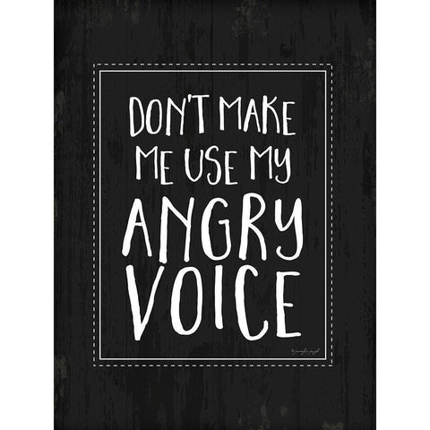 Angry Voice White Modern Wood Framed Art Print by Pugh, Jennifer