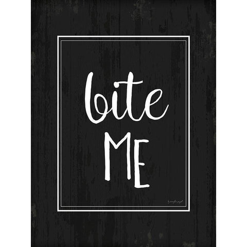 Bite Me Gold Ornate Wood Framed Art Print with Double Matting by Pugh, Jennifer