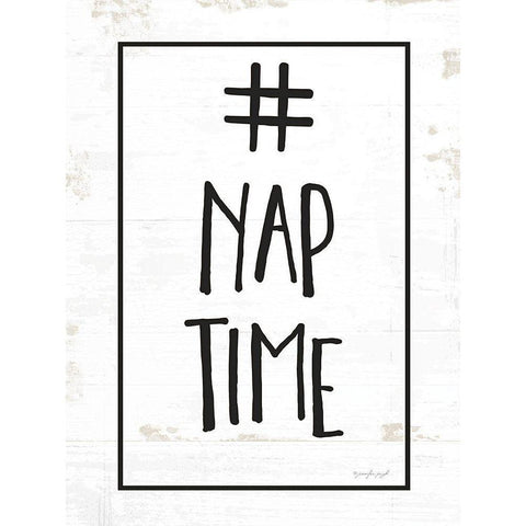 Nap Time Black Modern Wood Framed Art Print with Double Matting by Pugh, Jennifer