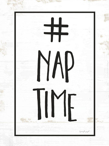 Nap Time White Modern Wood Framed Art Print with Double Matting by Pugh, Jennifer