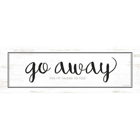 Go Away Gold Ornate Wood Framed Art Print with Double Matting by Pugh, Jennifer