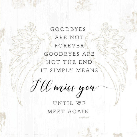 Goodbyes White Modern Wood Framed Art Print with Double Matting by Pugh, Jennifer