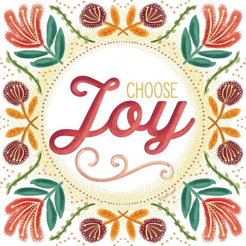 Choose Joy Black Modern Wood Framed Art Print with Double Matting by Pugh, Jennifer