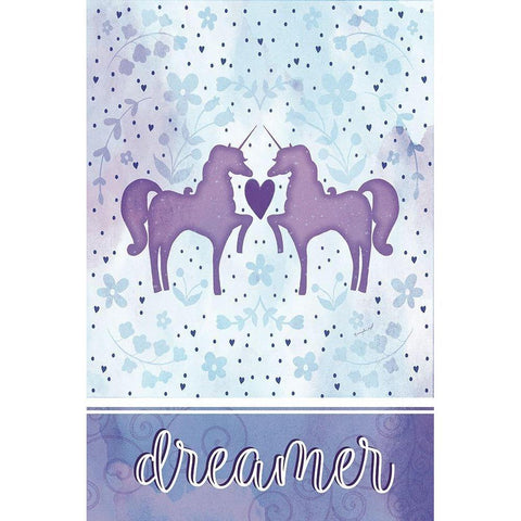 Watercolor Unicorn III White Modern Wood Framed Art Print by Pugh, Jennifer