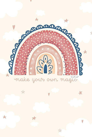 Make Your Own Magic Black Ornate Wood Framed Art Print with Double Matting by Pugh, Jennifer