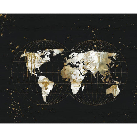 World Map White Modern Wood Framed Art Print by Pugh, Jennifer