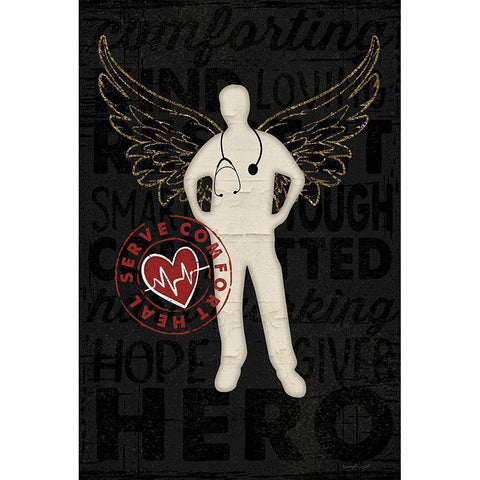 Hero White Modern Wood Framed Art Print by Pugh, Jennifer