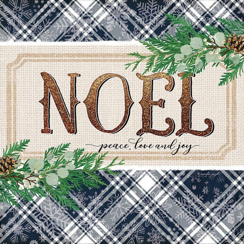 Noel Black Ornate Wood Framed Art Print with Double Matting by Pugh, Jennifer