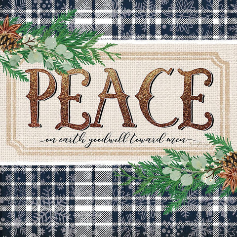 Peace White Modern Wood Framed Art Print by Pugh, Jennifer