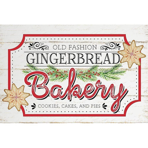 Gingerbread Bakery Black Modern Wood Framed Art Print with Double Matting by Pugh, Jennifer