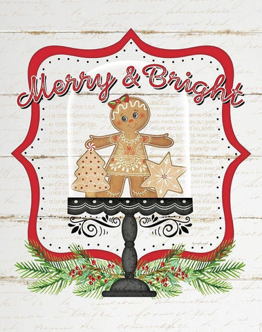 Merry and Bright White Modern Wood Framed Art Print with Double Matting by Pugh, Jennifer