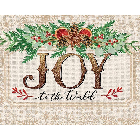 Joy to the World White Modern Wood Framed Art Print by Pugh, Jennifer