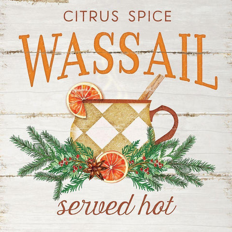 Wassail White Modern Wood Framed Art Print with Double Matting by Pugh, Jennifer