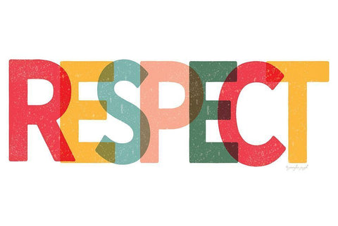 Respect White Modern Wood Framed Art Print with Double Matting by Pugh, Jennifer