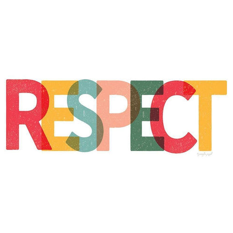 Respect White Modern Wood Framed Art Print by Pugh, Jennifer