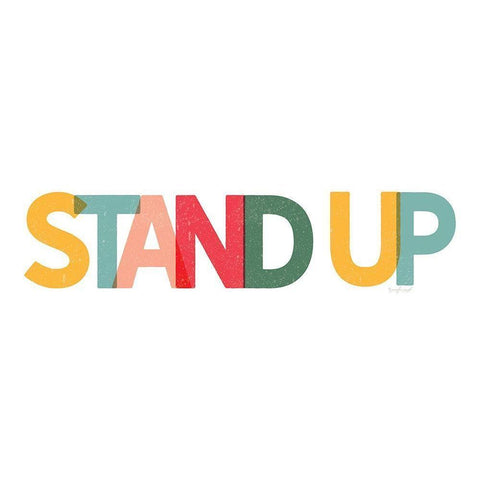 Stand Up White Modern Wood Framed Art Print by Pugh, Jennifer