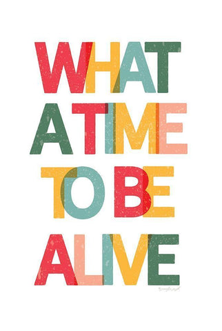 What a Time White Modern Wood Framed Art Print with Double Matting by Pugh, Jennifer