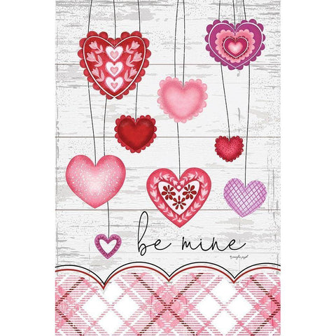 Be Mine Black Modern Wood Framed Art Print with Double Matting by Pugh, Jennifer