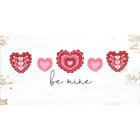 Be Mine White Modern Wood Framed Art Print by Pugh, Jennifer