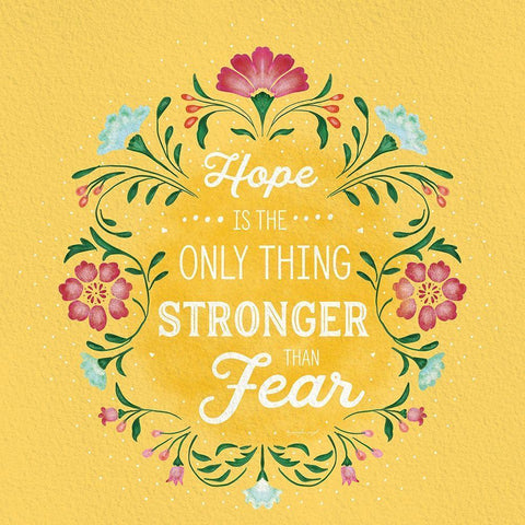 Hope White Modern Wood Framed Art Print with Double Matting by Pugh, Jennifer