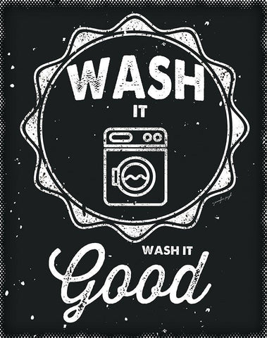 Wash It Good White Modern Wood Framed Art Print with Double Matting by Pugh, Jennifer