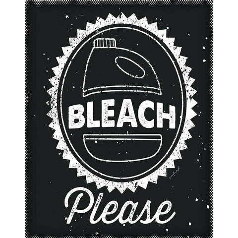 Bleach Please Black Modern Wood Framed Art Print by Pugh, Jennifer