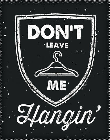 Dont Leave Me Hangin White Modern Wood Framed Art Print with Double Matting by Pugh, Jennifer