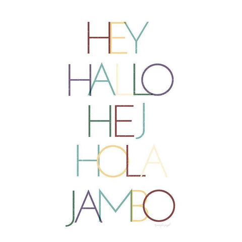 Hello II White Modern Wood Framed Art Print by Pugh, Jennifer