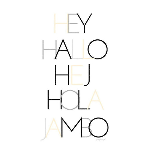 Hello III White Modern Wood Framed Art Print by Pugh, Jennifer