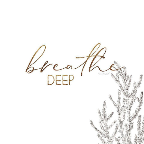 Breathe Deep White Modern Wood Framed Art Print by Pugh, Jennifer