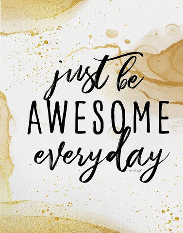 Be Awesome White Modern Wood Framed Art Print with Double Matting by Pugh, Jennifer