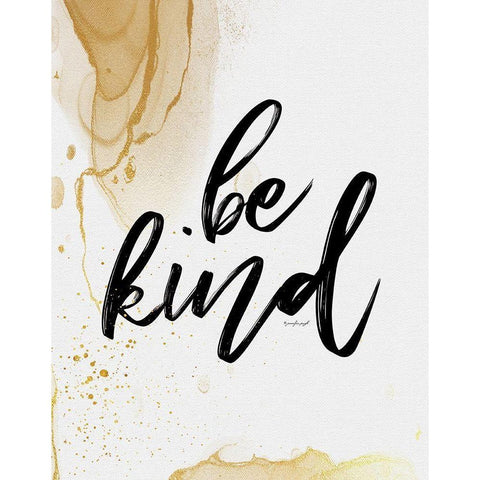 Be Kind White Modern Wood Framed Art Print by Pugh, Jennifer