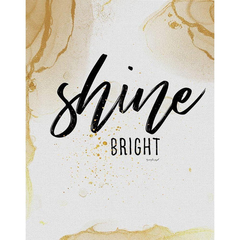 Shine Bright White Modern Wood Framed Art Print by Pugh, Jennifer