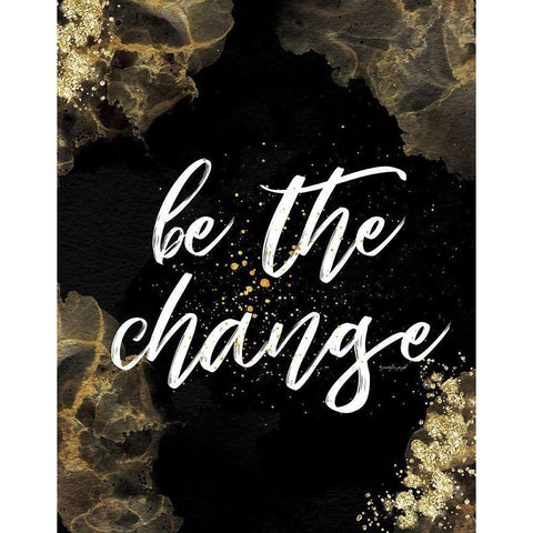 Be the Change Gold Ornate Wood Framed Art Print with Double Matting by Pugh, Jennifer