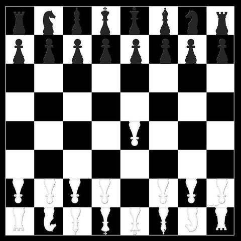 Chess Board II Black Modern Wood Framed Art Print with Double Matting by Pugh, Jennifer