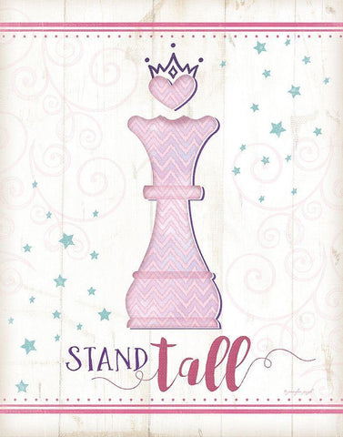 Stand Tall White Modern Wood Framed Art Print with Double Matting by Pugh, Jennifer