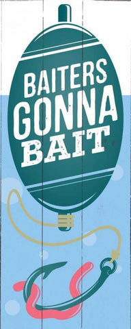 Gonna Bait White Modern Wood Framed Art Print with Double Matting by Brando, JJ