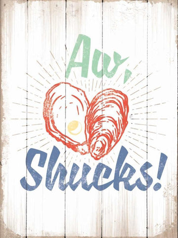 Aw Shucks White Modern Wood Framed Art Print with Double Matting by Brando, JJ