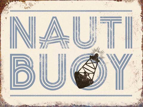 Nauti Buoy Black Ornate Wood Framed Art Print with Double Matting by Brando, JJ