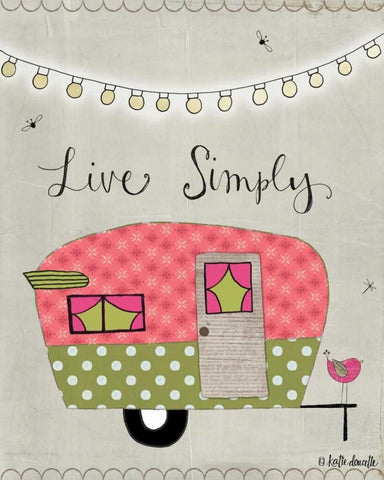 Simple Camper Black Ornate Wood Framed Art Print with Double Matting by Doucette, Katie