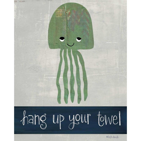 Hang Up Your Towel Black Modern Wood Framed Art Print with Double Matting by Doucette, Katie