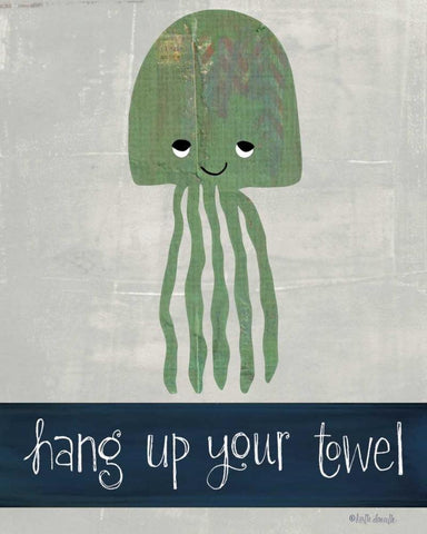 Hang Up Your Towel Black Ornate Wood Framed Art Print with Double Matting by Doucette, Katie