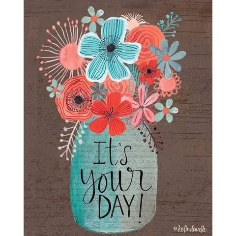 Its Your Day Gold Ornate Wood Framed Art Print with Double Matting by Doucette, Katie