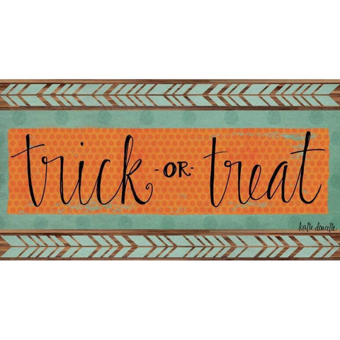 Trick or Treat White Modern Wood Framed Art Print by Doucette, Katie