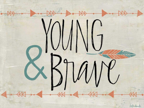 Young and Brave Black Ornate Wood Framed Art Print with Double Matting by Doucette, Katie