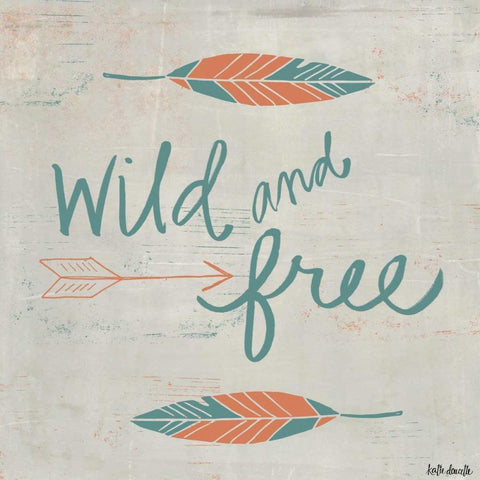 Wild and Free Black Ornate Wood Framed Art Print with Double Matting by Doucette, Katie