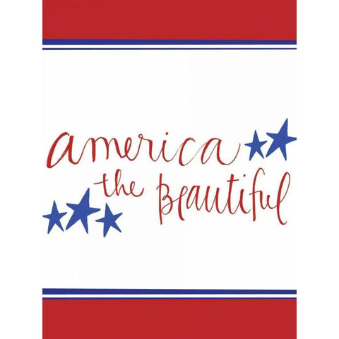 America the Beautiful Black Modern Wood Framed Art Print with Double Matting by Doucette, Katie